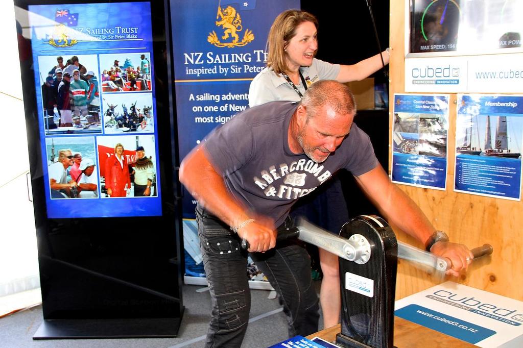 Grinding for a new record? - 2013 Auckland On The Water Boat Show © Richard Gladwell www.photosport.co.nz